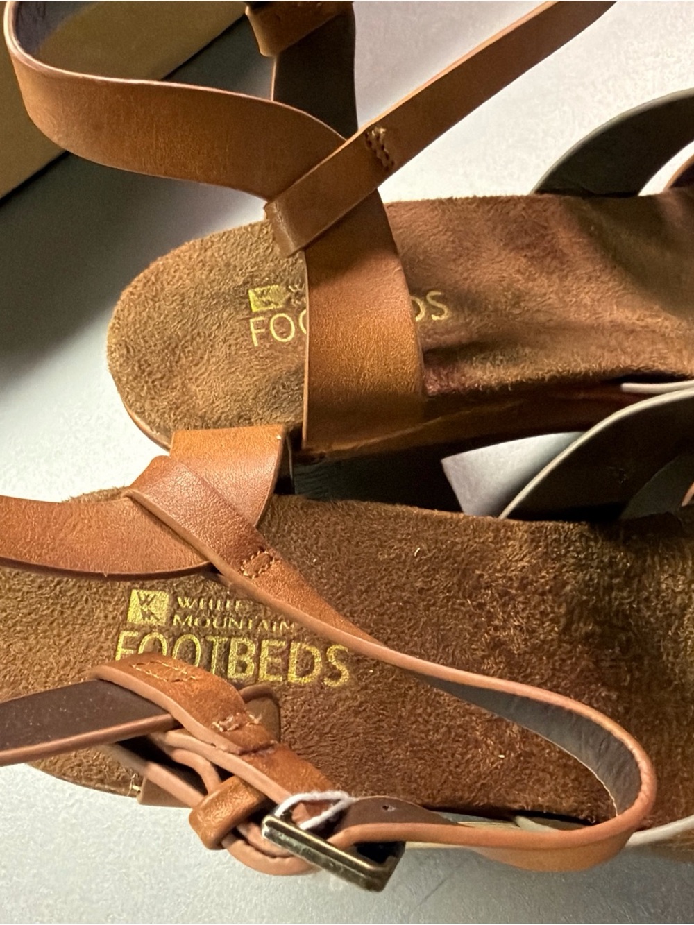 WHITE MOUNTAIN FOOTBEDS Womens Brown 1-1/2" Platform Achiever Heeled Sandal 11 M - Picture 7 of 9